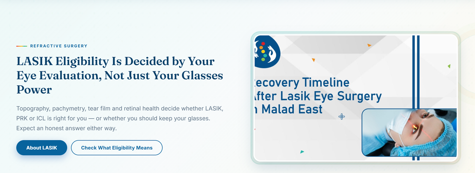 LASIK eligibility and recovery timeline at Dr. Rohit Modi's clinic
